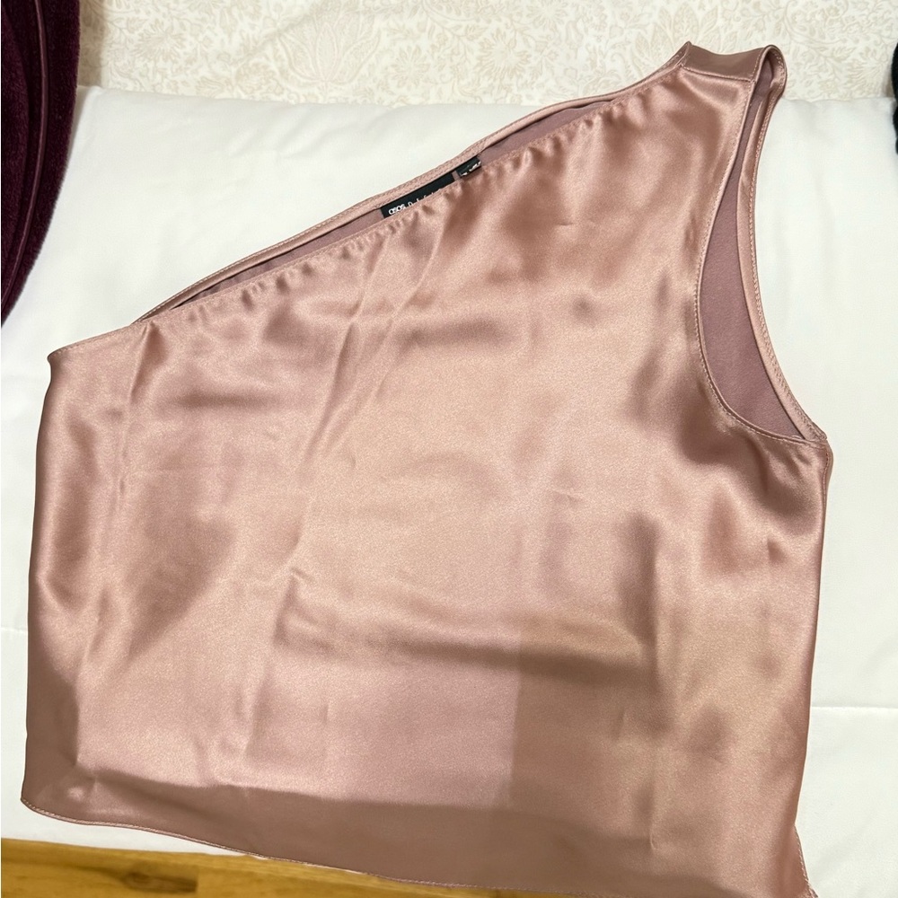Satin One-Shoulder Top - Picture 1 of 1